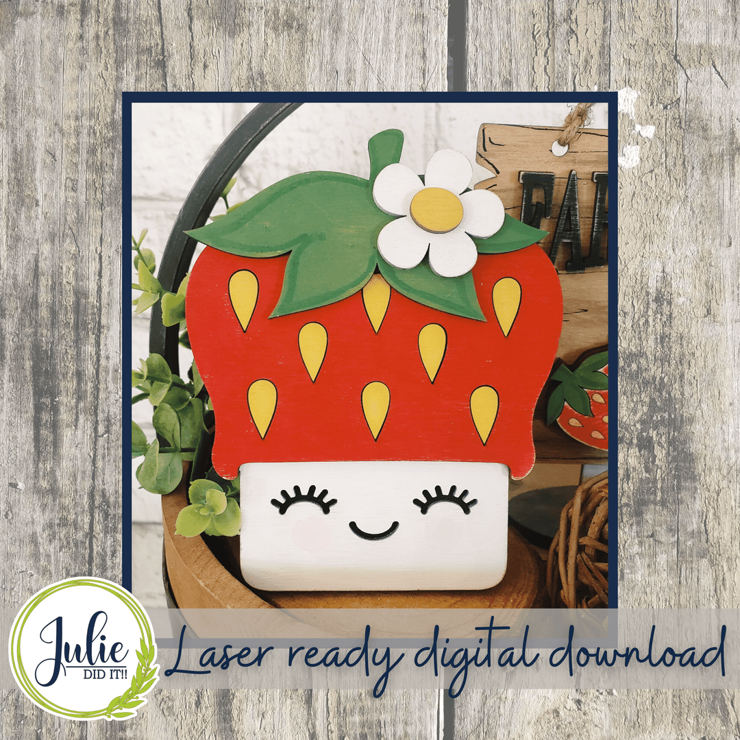 Julie Did It Studios Strawberry Tiered Tray - May 2022 Design Subscription