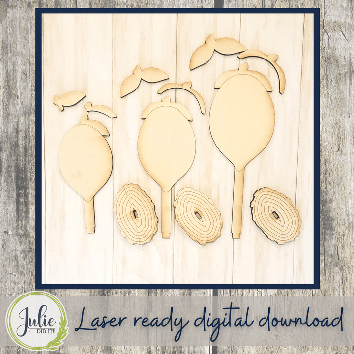Julie Did It Studios Stuffed Lemon Trio Shelf Sitters