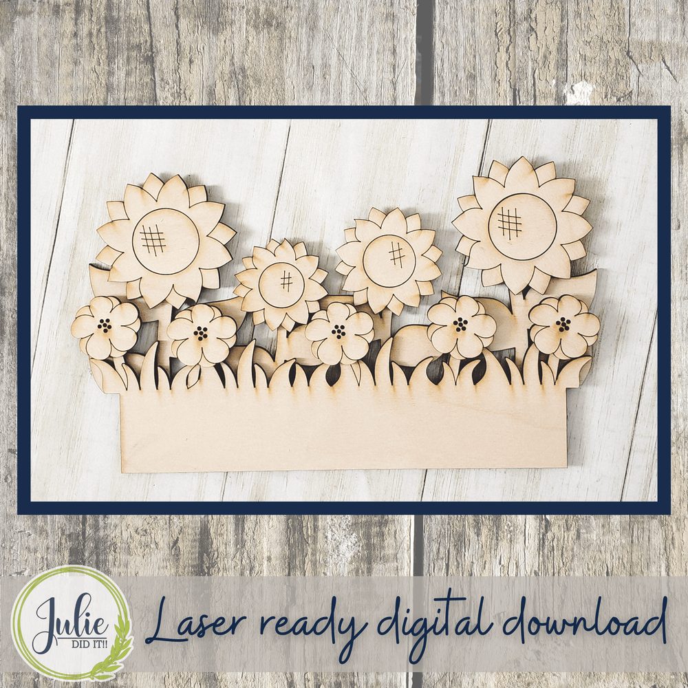 Julie Did It Studios Sunflower Insert - April 2022 Design Subscription