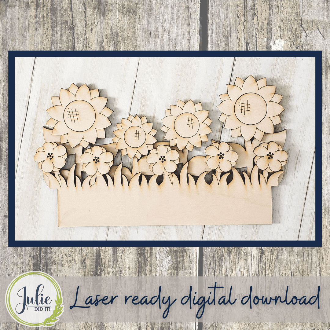 Julie Did It Studios Sunflower Insert - April 2022 Design Subscription