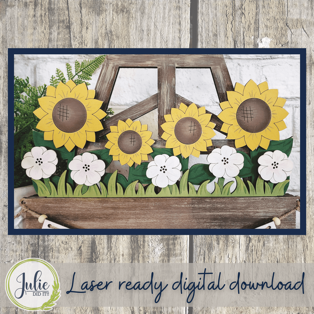 Julie Did It Studios Sunflower Insert - April 2022 Design Subscription