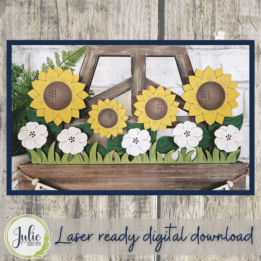 Julie Did It Studios Sunflower Insert - April 2022 Design Subscription