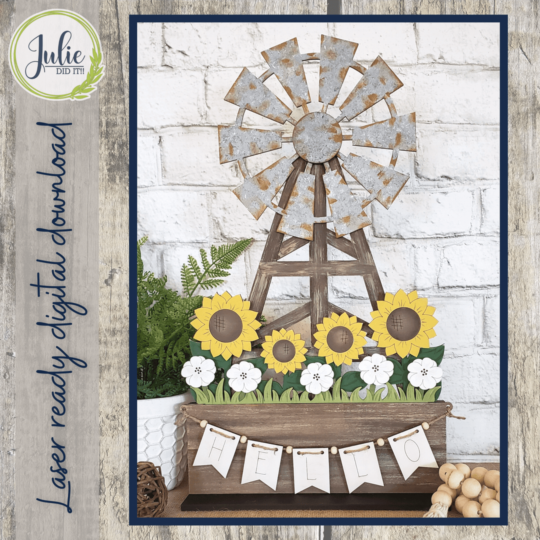 Julie Did It Studios Sunflower Insert - April 2022 Design Subscription