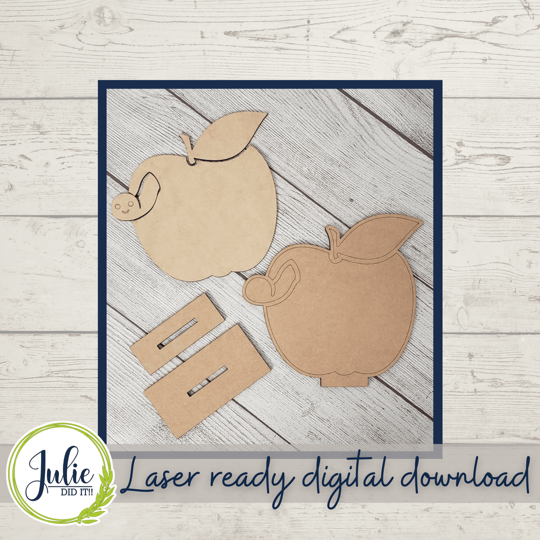 Julie Did It Studios Teacher Apple Shelf Sitter