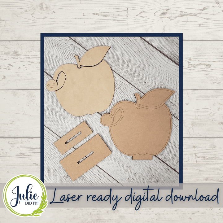 Julie Did It Studios Teacher Apple Shelf Sitter