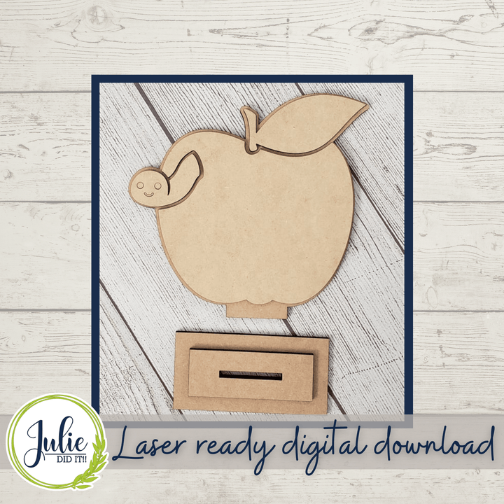 Julie Did It Studios Teacher Apple Shelf Sitter
