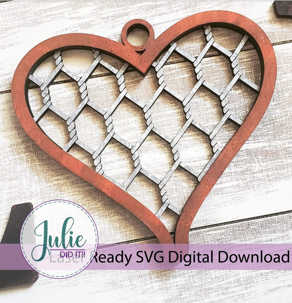 Julie Did It Studios Valentine Love Sign File - Chicken Wire and Shiplap