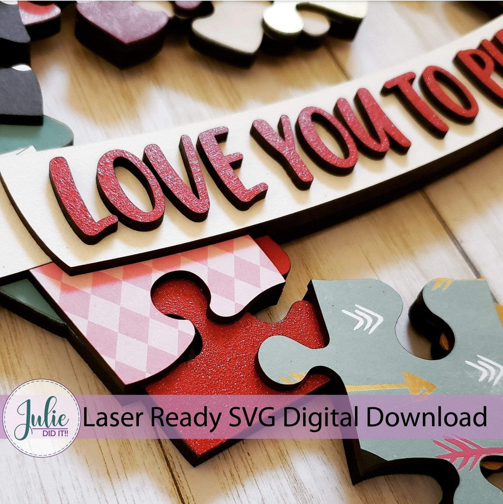 Julie Did It Studios Valentine Love You to Pieces Sign - January 2021 Subscription File