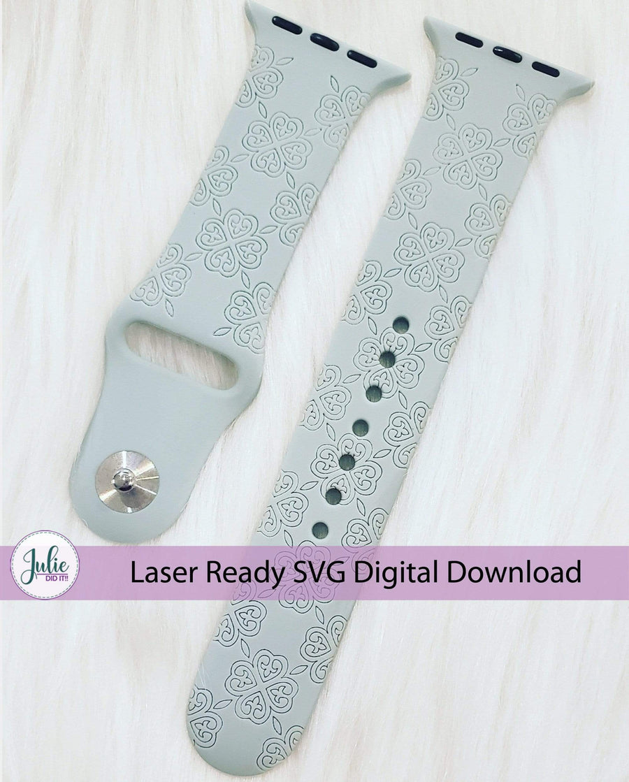 Julie Did It Studios Watchband Digital Files Moroccan Clover Single Line Watchband Design