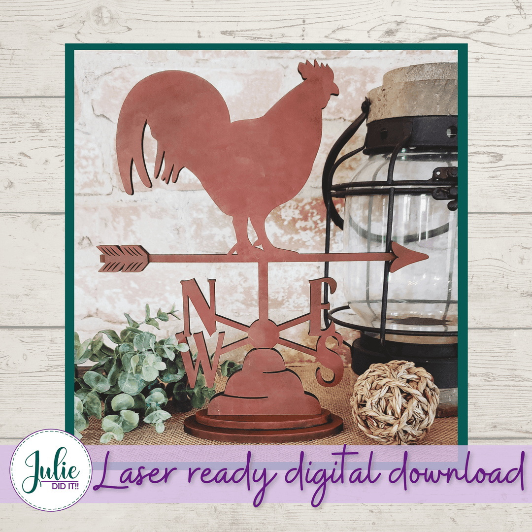 Julie Did It Studios Weather Vane Rooster Shelf Sitter