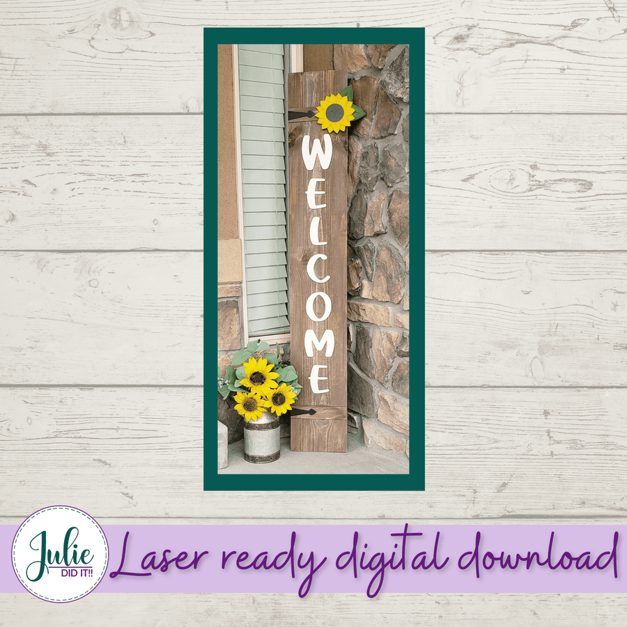 Julie Did It Studios Welcome Porch Leaner - April 2021 SVG Subscription