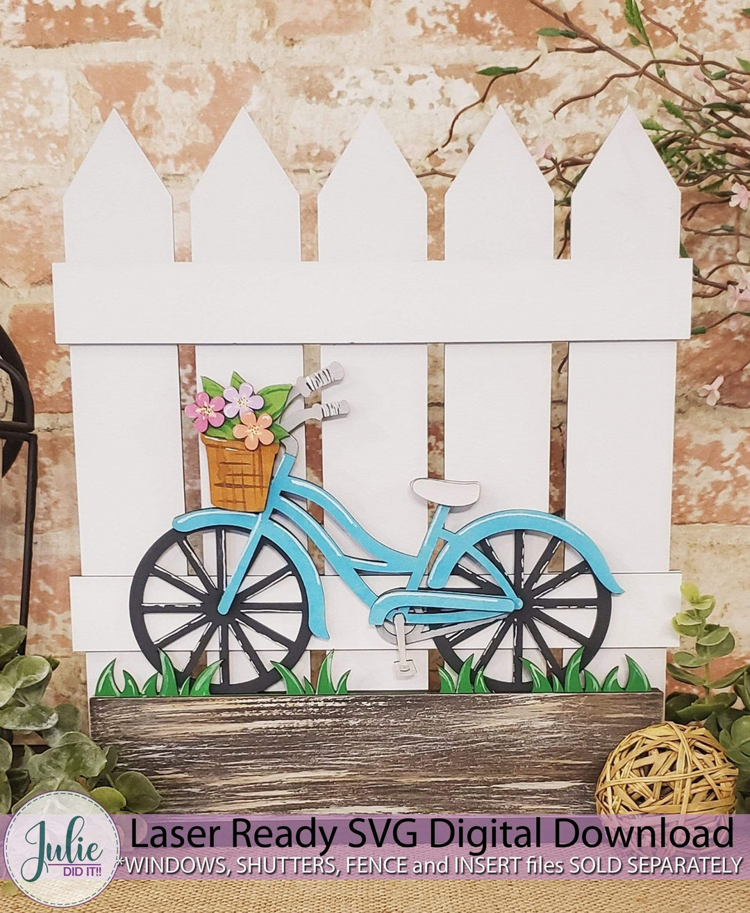 Julie Did It Studios window box SVG Fence Box Shelf Sitter