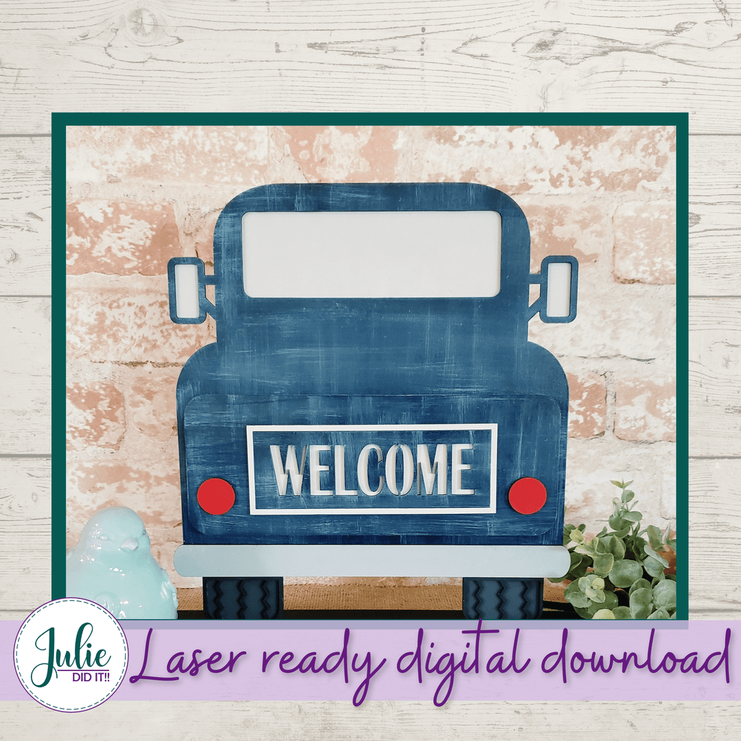 Julie Did It Studios window box SVG Rustic Truck Shelf Sitter