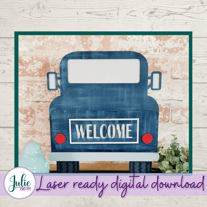 Julie Did It Studios window box SVG Rustic Truck Shelf Sitter