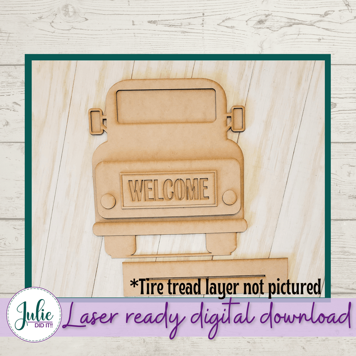Julie Did It Studios window box SVG Rustic Truck Shelf Sitter