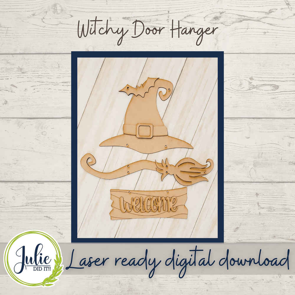 Julie Did It Studios Witchy Door Hanger - September 2021 SVG Subscription