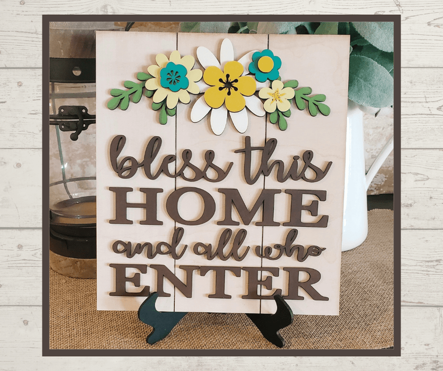 Julie Did It Studios "You Be the Maker" Box Kit - Bless This Home Sign - An April 2021 SVG Subscription Lounge Exclusive File