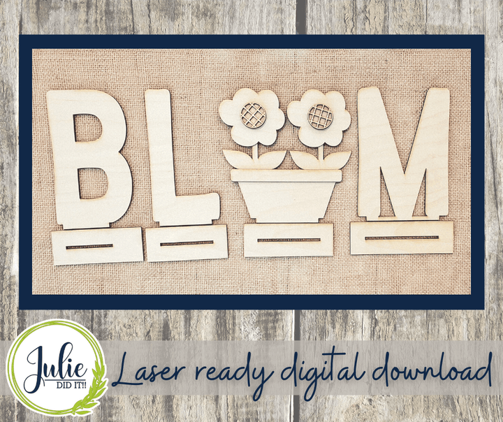 Julie Did It Studios "You Be the Maker" Box Kit - Bloom Shelf Sitter - A March 2022 Design Subscription Membership Exclusive File