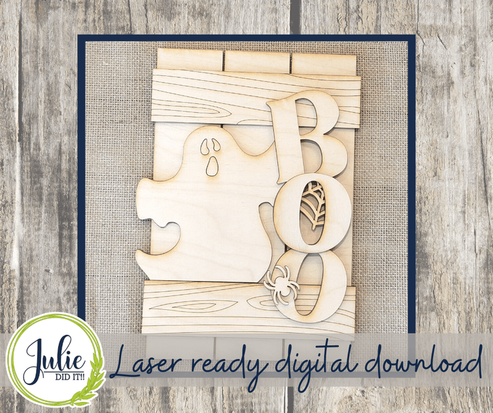 Julie Did It Studios "You Be the Maker" Box Kit - Boo Fence Leaner - An August 2022 Design Subscription Membership Exclusive File