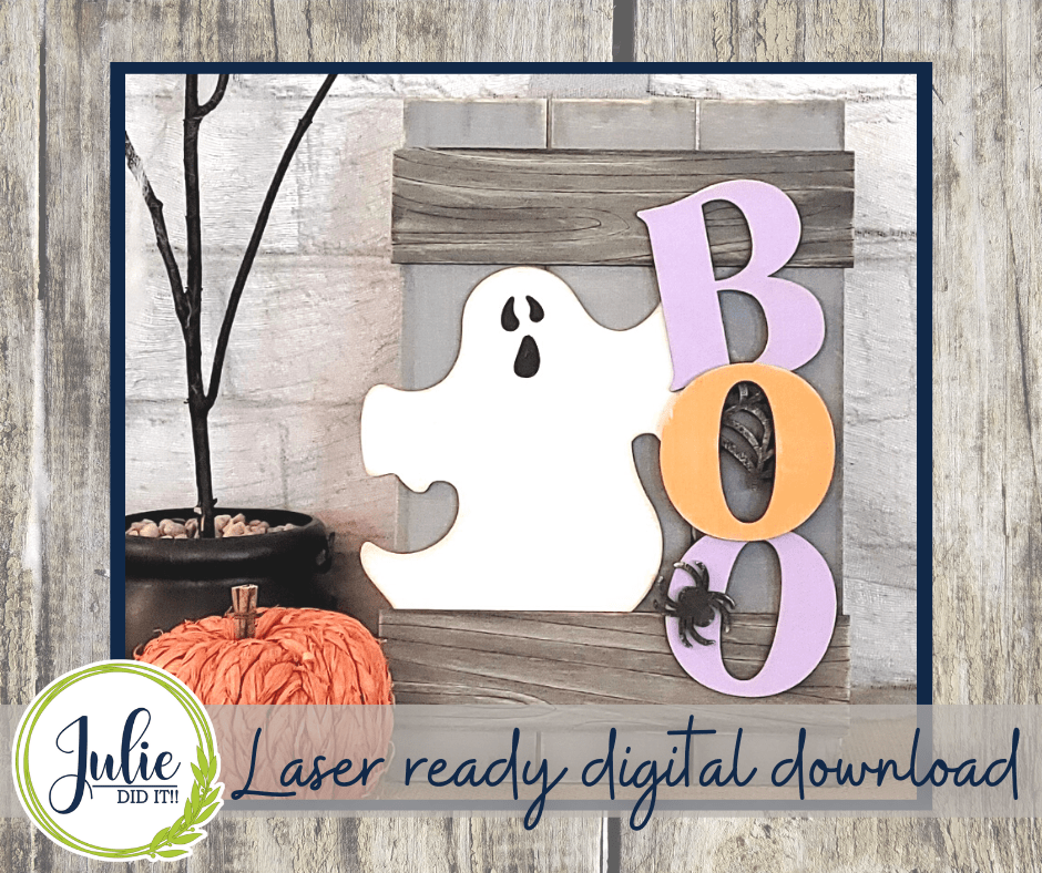 Julie Did It Studios "You Be the Maker" Box Kit - Boo Fence Leaner - An August 2022 Design Subscription Membership Exclusive File