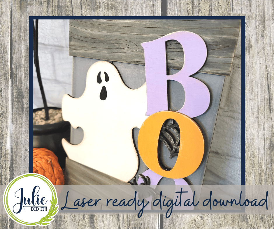 Julie Did It Studios "You Be the Maker" Box Kit - Boo Fence Leaner - An August 2022 Design Subscription Membership Exclusive File