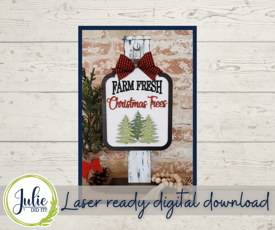 Julie Did It Studios "You Be the Maker" Box Kit - Farm Fresh Christmas Trees- A November 2021 SVG Subscription Lounge Exclusive File