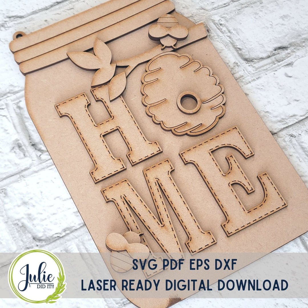 Julie Did It Studios "You Be the Maker" Box Kit - Home Beehive Sign - A March 2023 Design Studio Membership Exclusive File