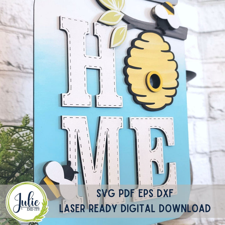 Julie Did It Studios "You Be the Maker" Box Kit - Home Beehive Sign - A March 2023 Design Studio Membership Exclusive File