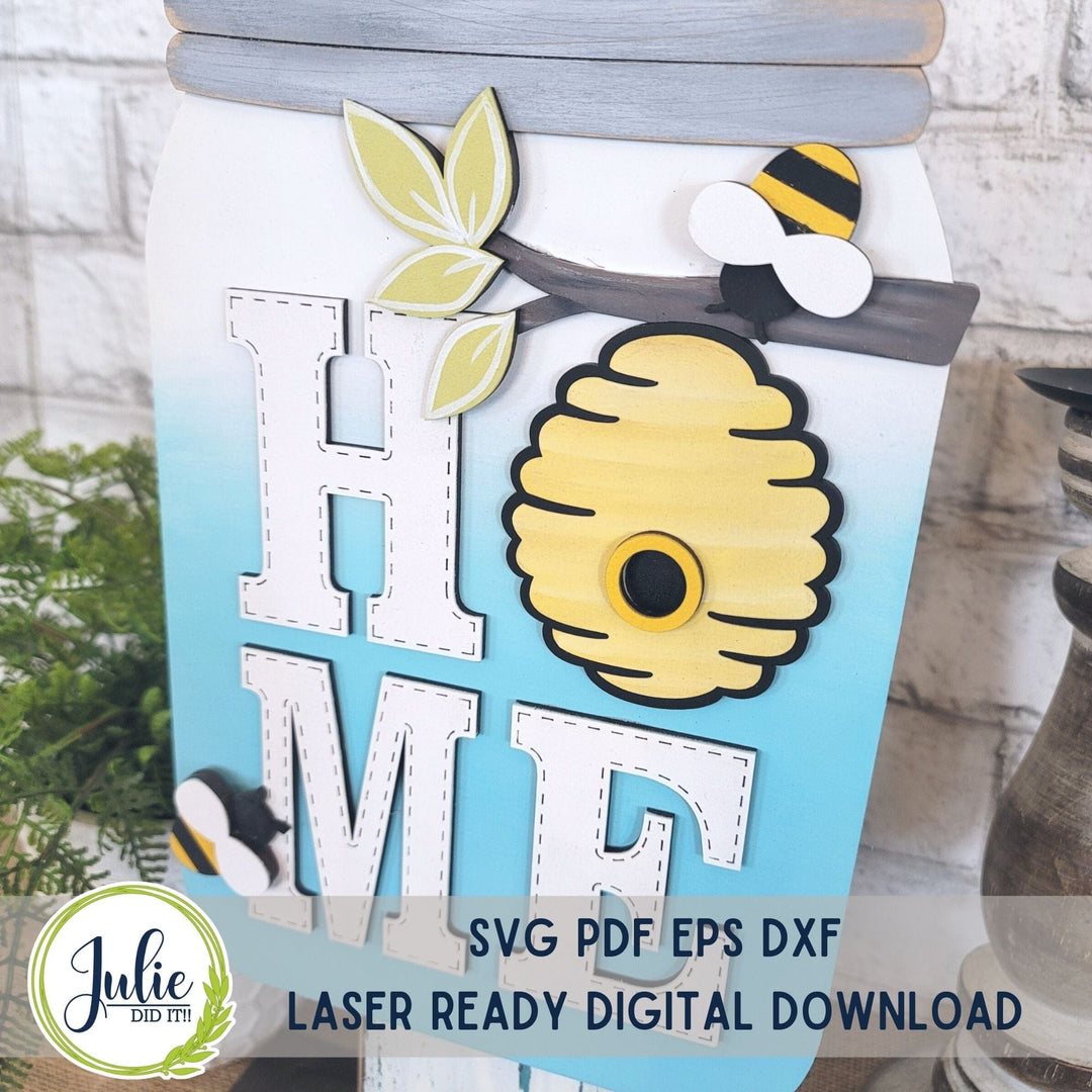 Julie Did It Studios "You Be the Maker" Box Kit - Home Beehive Sign - A March 2023 Design Studio Membership Exclusive File