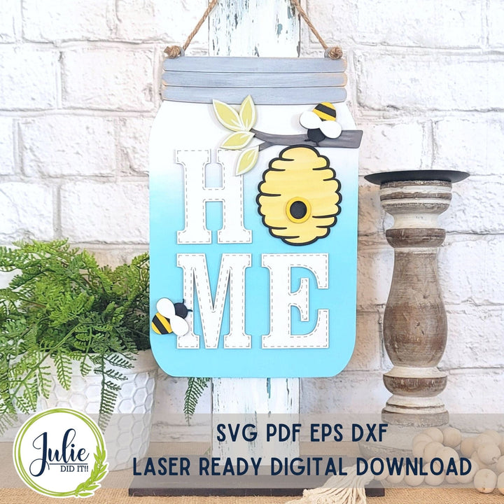 Julie Did It Studios "You Be the Maker" Box Kit - Home Beehive Sign - A March 2023 Design Studio Membership Exclusive File