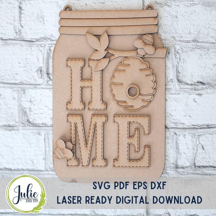 Julie Did It Studios "You Be the Maker" Box Kit - Home Beehive Sign - A March 2023 Design Studio Membership Exclusive File
