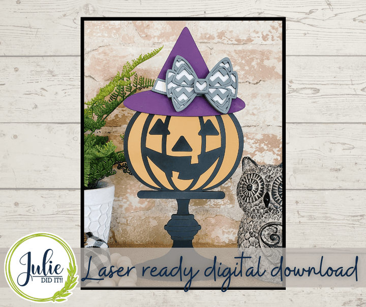Julie Did It Studios "You Be the Maker" Box Kit - Jack-O-Lantern Shelf Sitter- A September 2021 SVG Subscription Lounge Exclusive File