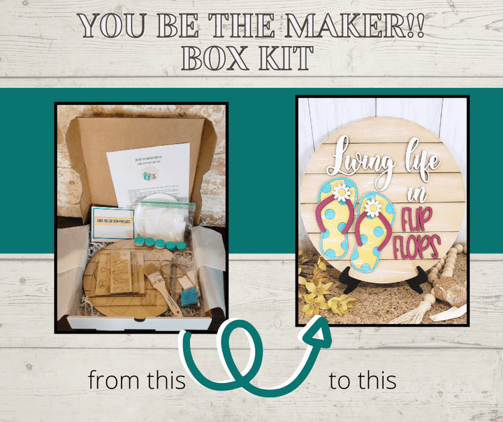 Julie Did It Studios "You Be the Maker" Box Kit - Life in Flip Flops - A May 2021 SVG Subscription Lounge Exclusive File