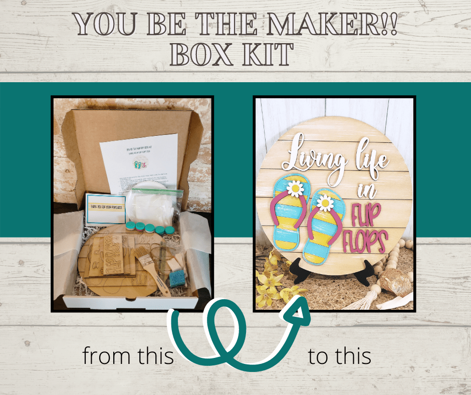 Julie Did It Studios "You Be the Maker" Box Kit - Life in Flip Flops - A May 2021 SVG Subscription Lounge Exclusive File