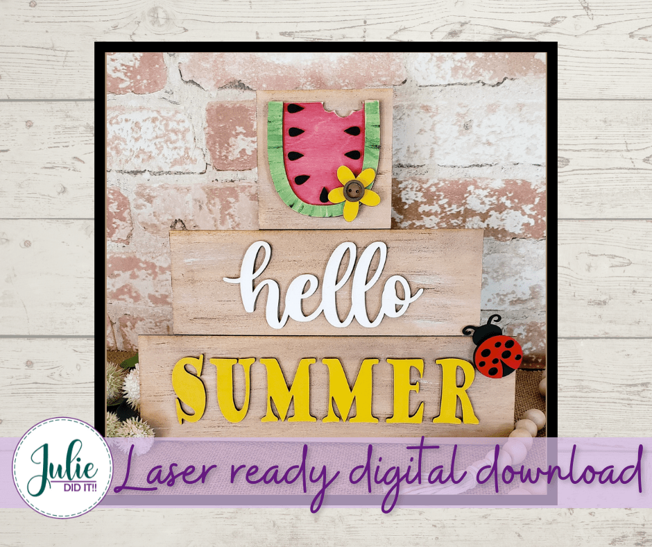 Julie Did It Studios "You Be the Maker" Box Kit - Watermelon Stacker - A June 2021 SVG Subscription Lounge Exclusive File