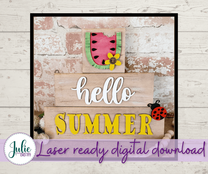 Julie Did It Studios "You Be the Maker" Box Kit - Watermelon Stacker - A June 2021 SVG Subscription Lounge Exclusive File
