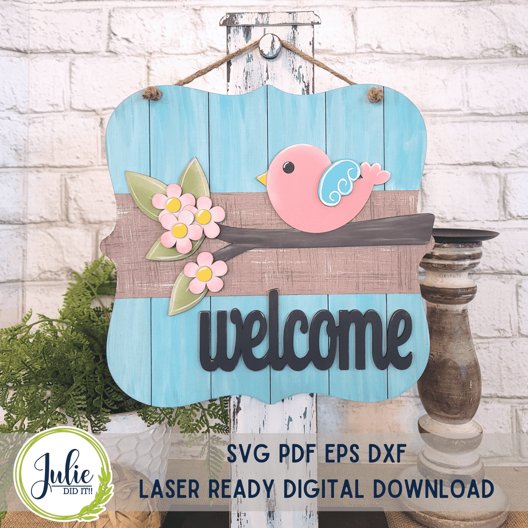 Julie Did It Studios "You Be the Maker" Box Kit - Welcome Sign - A January 2023 Design Studio Membership Exclusive File