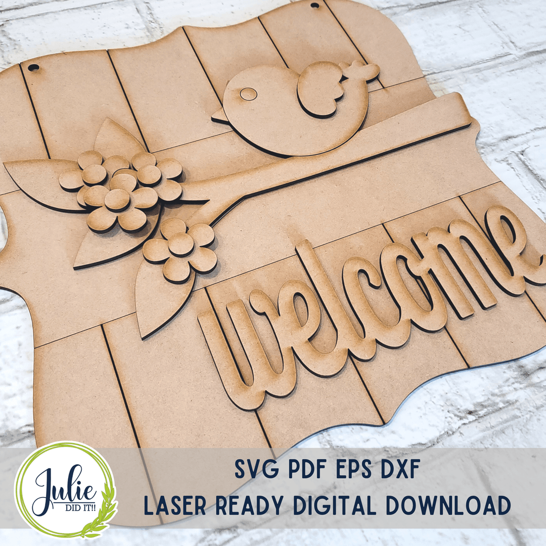 Julie Did It Studios "You Be the Maker" Box Kit - Welcome Sign - A January 2023 Design Studio Membership Exclusive File