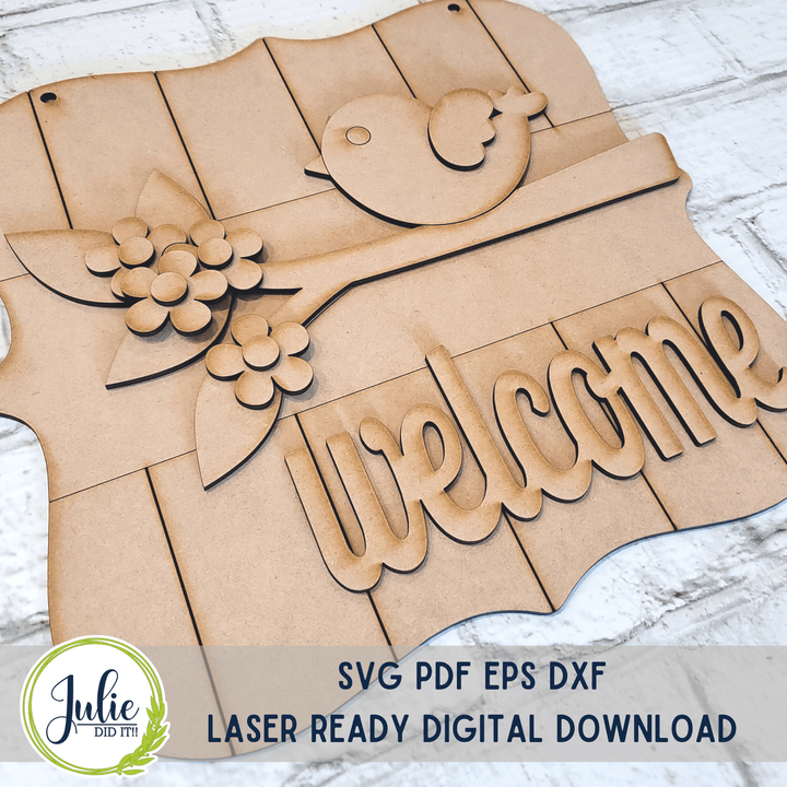 Julie Did It Studios "You Be the Maker" Box Kit - Welcome Sign - A January 2023 Design Studio Membership Exclusive File