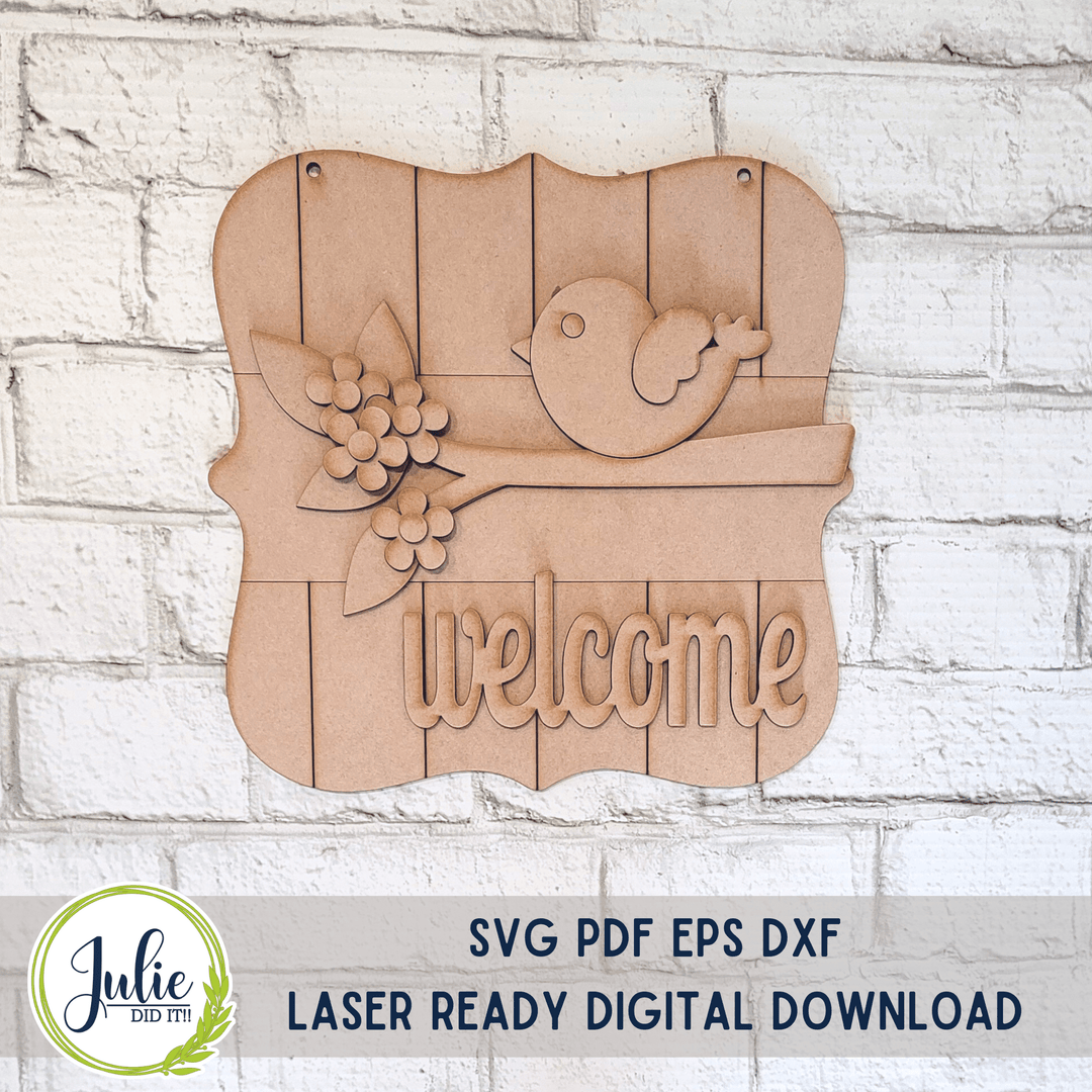 Julie Did It Studios "You Be the Maker" Box Kit - Welcome Sign - A January 2023 Design Studio Membership Exclusive File