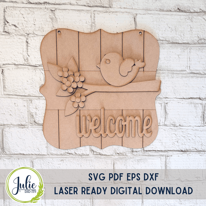 Julie Did It Studios "You Be the Maker" Box Kit - Welcome Sign - A January 2023 Design Studio Membership Exclusive File