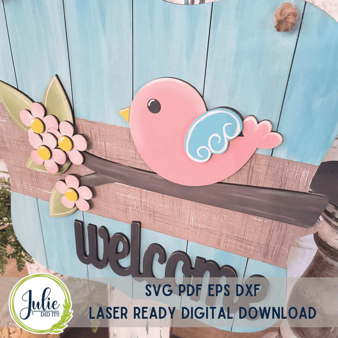 Julie Did It Studios "You Be the Maker" Box Kit - Welcome Sign - A January 2023 Design Studio Membership Exclusive File