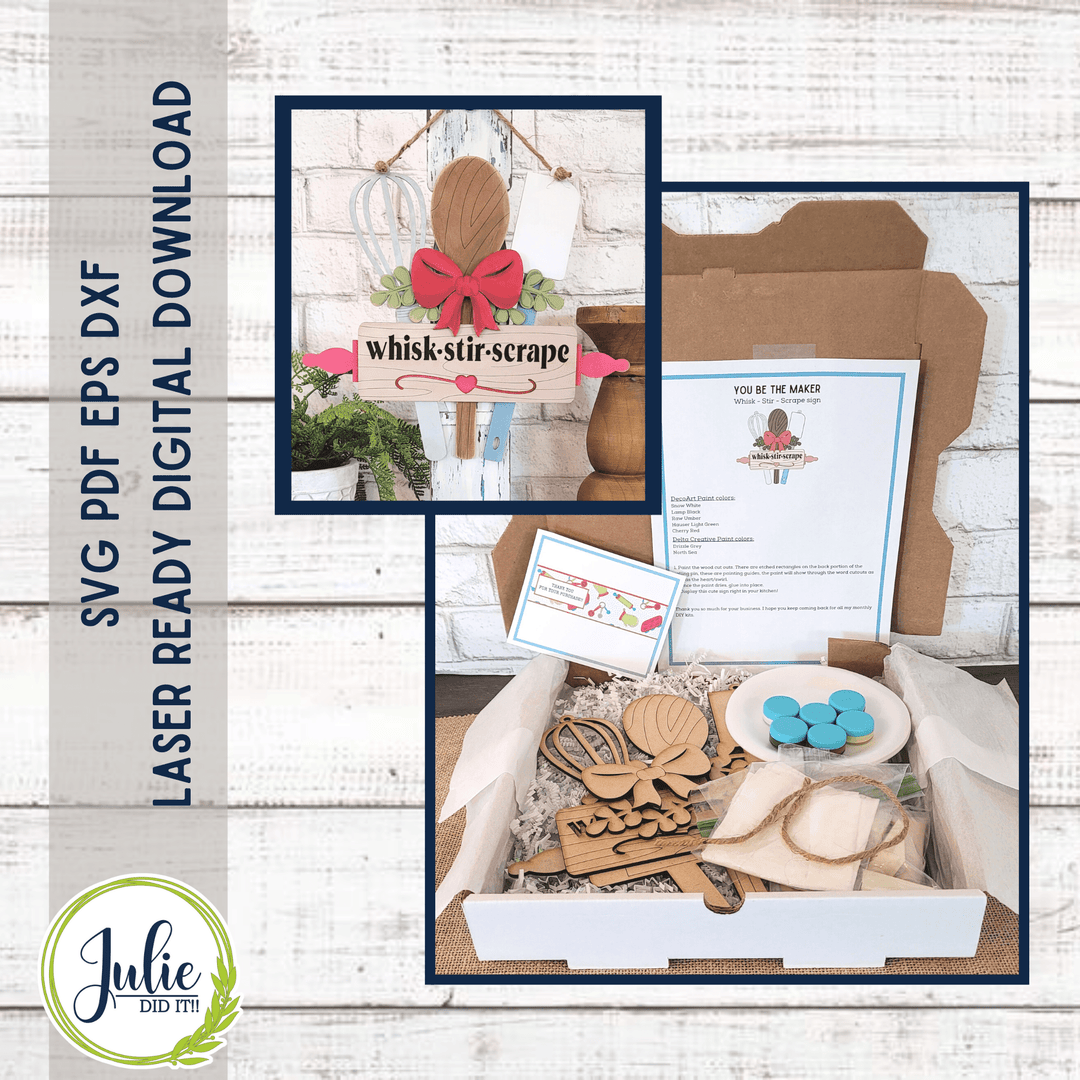 Julie Did It Studios "You Be the Maker" Box Kit - Whisk, Stir, Scrape - An October 2022 Design Studio Membership Exclusive File