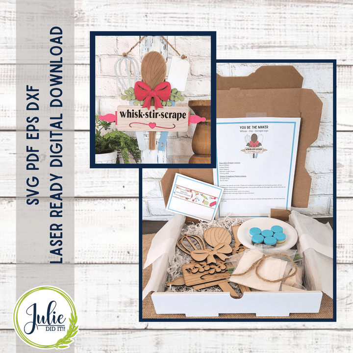 Julie Did It Studios "You Be the Maker" Box Kit - Whisk, Stir, Scrape - An October 2022 Design Studio Membership Exclusive File