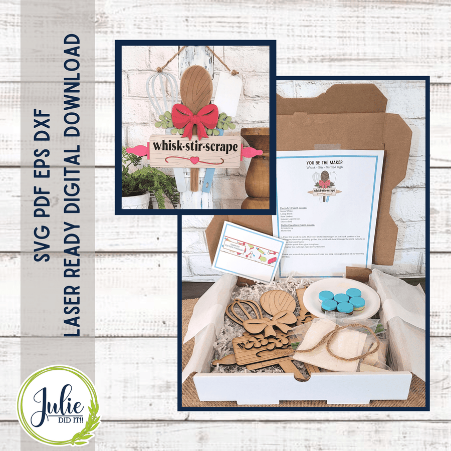 Julie Did It Studios "You Be the Maker" Box Kit - Whisk, Stir, Scrape - An October 2022 Design Studio Membership Exclusive File